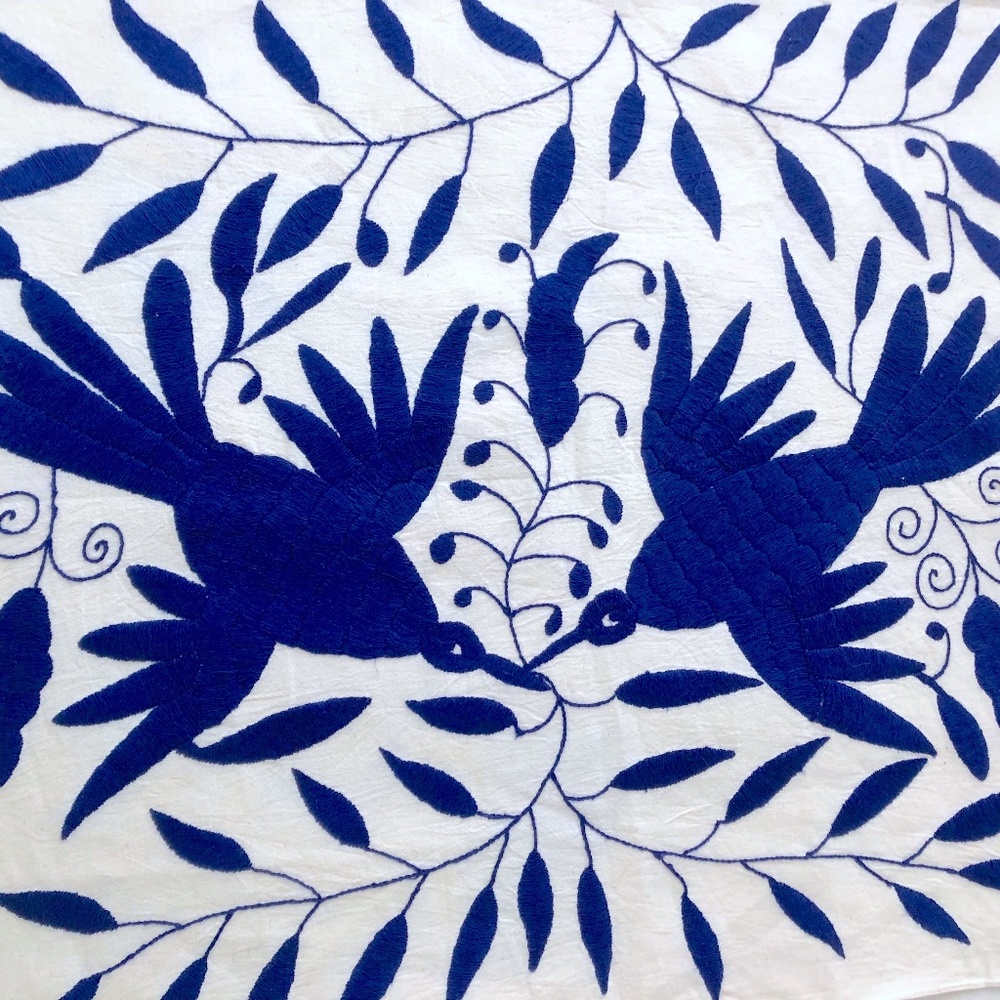 Authentic Otomi Embroidered Pillow Cover Handcrafted in Mexico